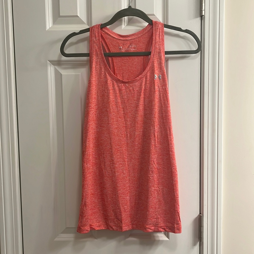 Orange Under Armour Heatgear Tank Top